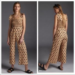 Faithfull the Brand Tan Polka Dot Jumpsuit